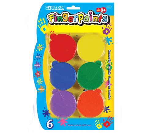 BAZIC Assorted Color 40ml Finger Paint (4/Pack) – Lápiz – Papel