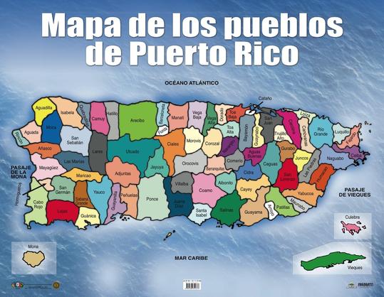 Mapa De Puerto Rico Con Todos Los Pueblos