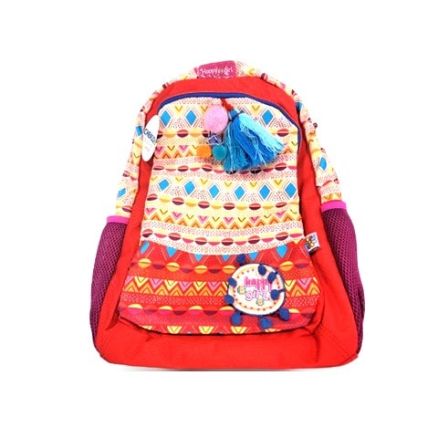 BACKPACK HAPPY GIRL RED WITH LAPTOP SLEEVE – Lápiz – Papel