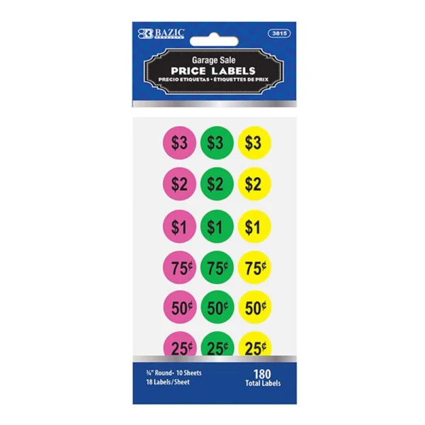 GARAGE SALE LABEL (180/PACK)