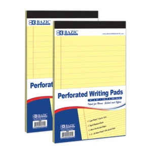 50 CT 5"X8" CANARY JR PERFORATED WRITING PADS (2/PACK)