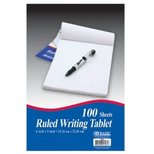 100 CT 6"X9" RULED WRITING TABLET