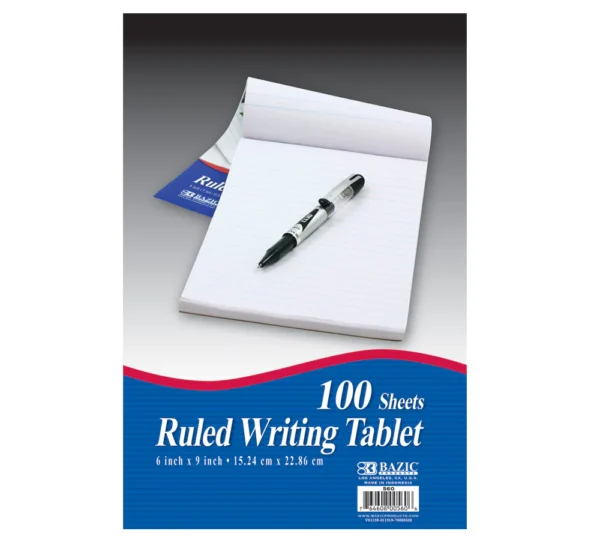100 CT 6"X9" RULED WRITING TABLET